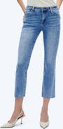 Bayeas Raw Hem Crop Straight Leg Jeans