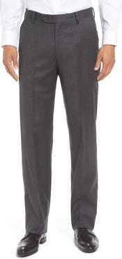 Berle Lightweight Flannel Flat Front Classic Fit Dress Trousers