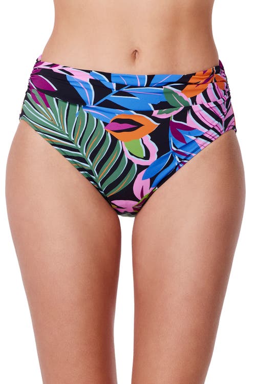 Profile By Gottex Costa Del Sol Shirred High Waist Swim Bottom In Multi