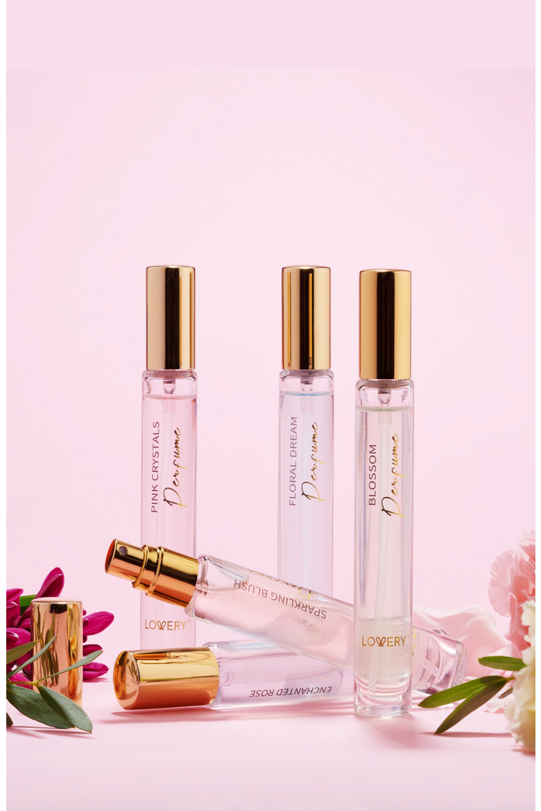 Eau De Parfum 6-Piece Perfumes Set with Leather Pouch, Alternate, color, Light Pink