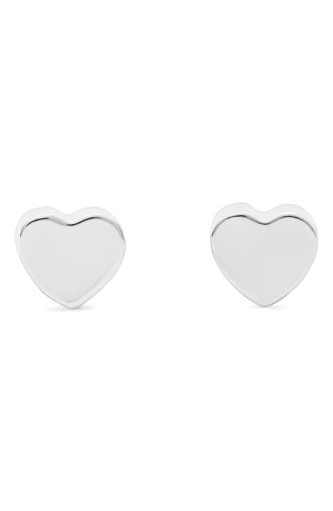 heart stud earrings