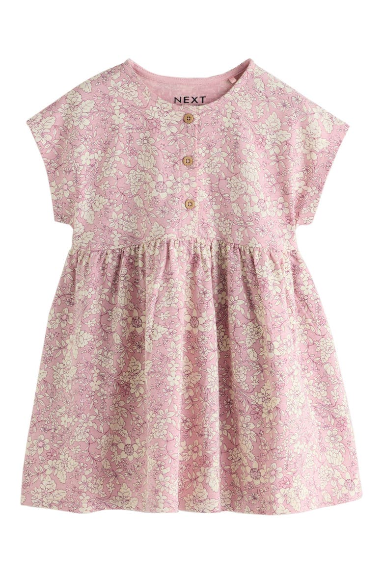 Kids' Floral Button Dress, Main, color, PINK