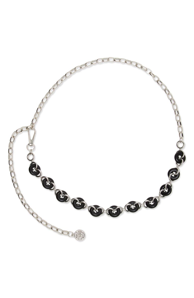 Steve Madden Resin Chain Belt, Main, color, Black