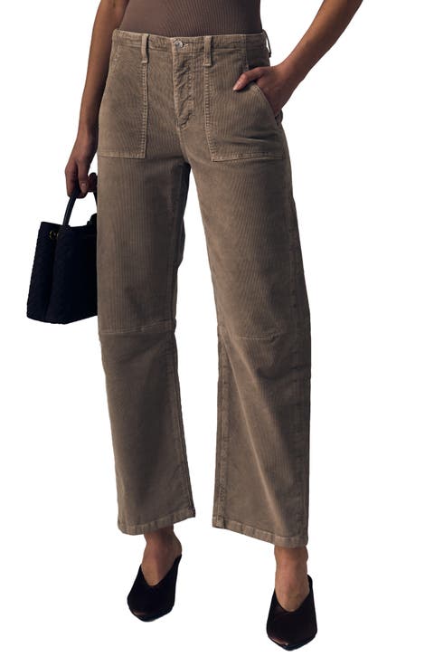 Utility Barrel Leg Corduroy Pants