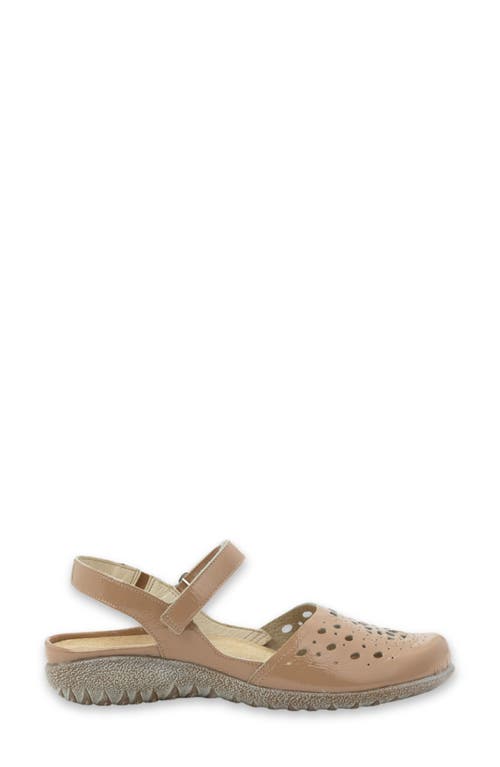 Naot 'arataki' Mary Jane In Camel Crinkle Patent Leather