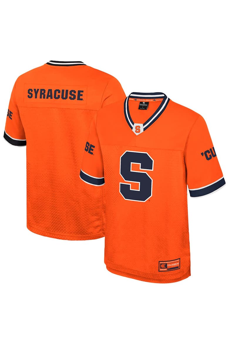 Men's Colosseum  Orange Syracuse Orange Nothing But The Hits Football Jersey, Main, color, Orange