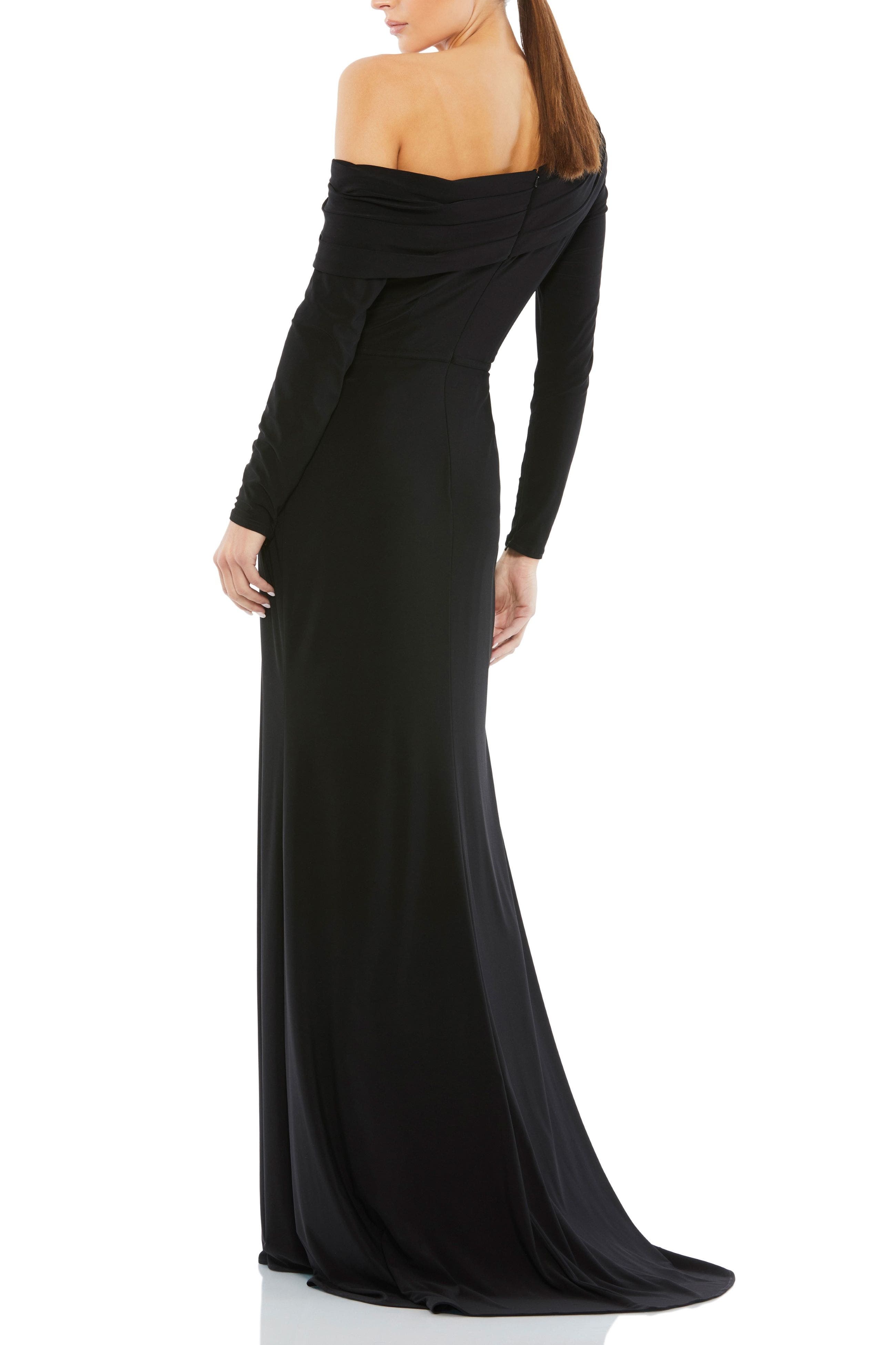 Drop Shoulder Long Sleeve Column Gown - image 2