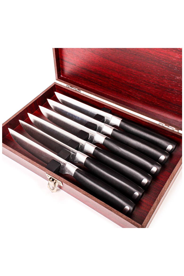 7-Piece Stainless Steel Steak Knife Set, Alternate, color, SILVER