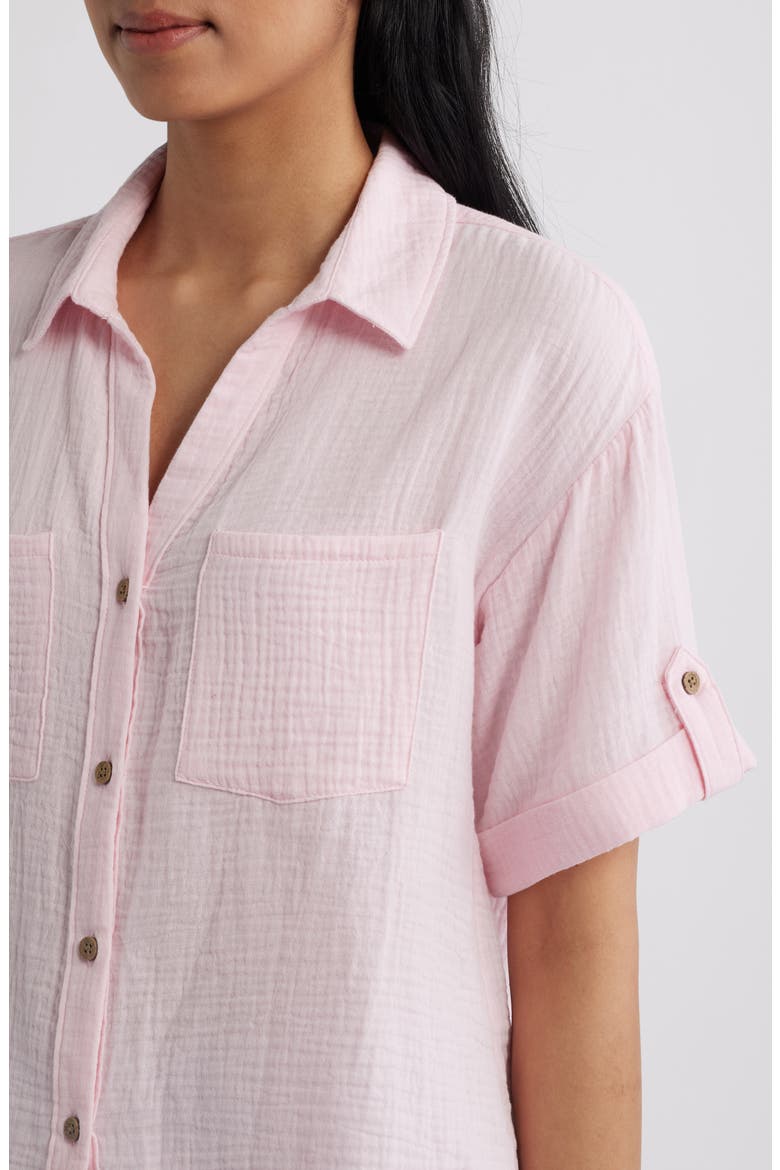 River Gauze Shirt, Alternate, color, PALE PINK