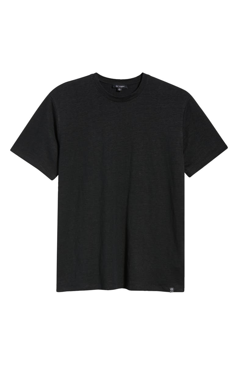 AG Bryce Crewneck Stretch Linen T-Shirt, Main, color, True Black
