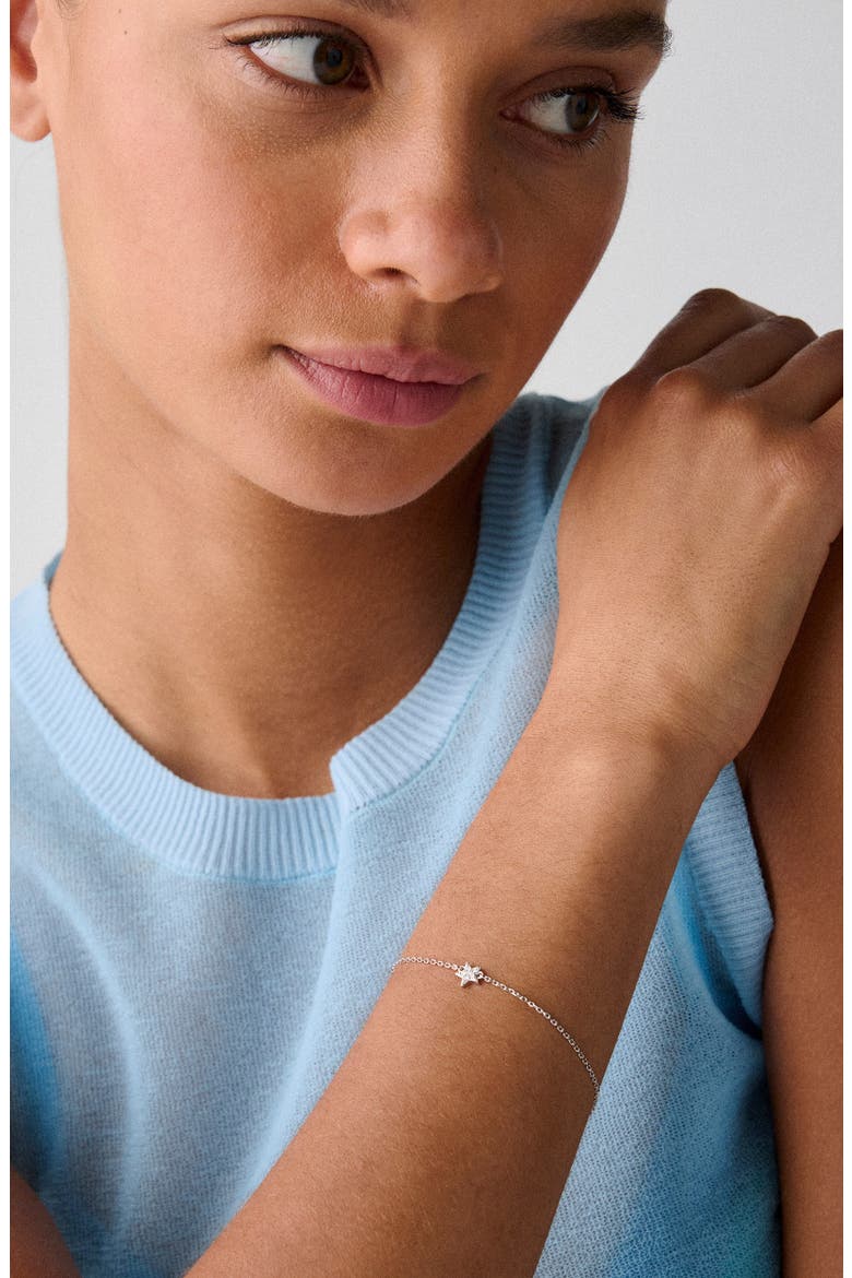you're a gem mini star pavé bracelet, Alternate, color, CLEAR/ SILVER