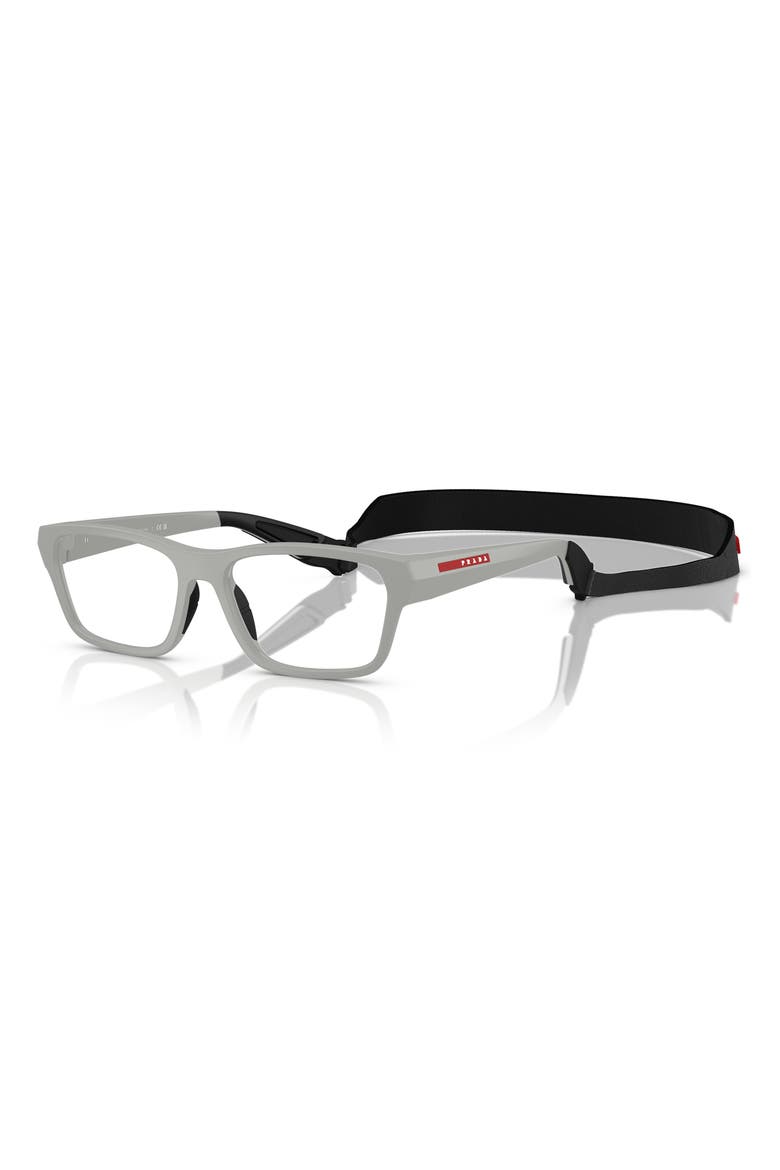 56mm Pillow Optical Glasses, Alternate, color, MATTE GREY