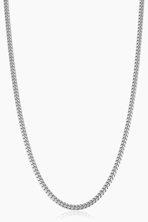 Men's Sterling Silver In Command Cuban Chain