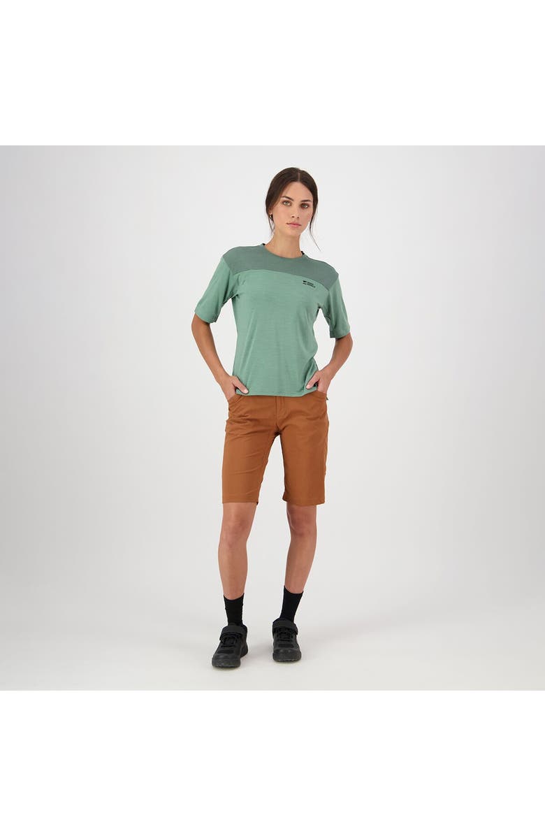 Mons Royale Diversion Merino Short-Sleeve Bike Jersey - Women's, Alternate, color, Thyme/Cypress