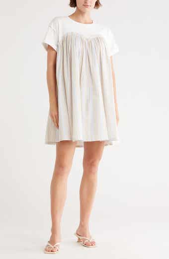 sandy shores babydoll dress in ivory Free People sandy shores babydoll mini dress in ivory
