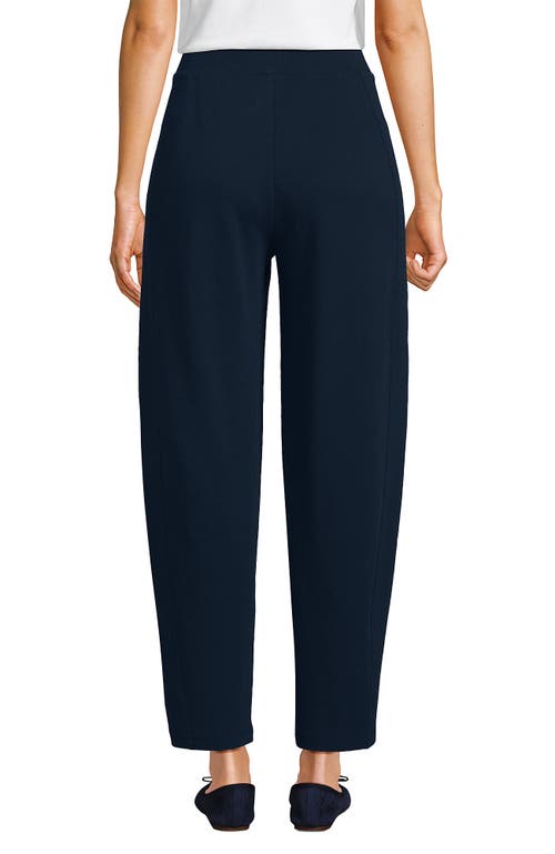 Lands' End Sport Knit High Rise Barrel Ankle Pants In Blue