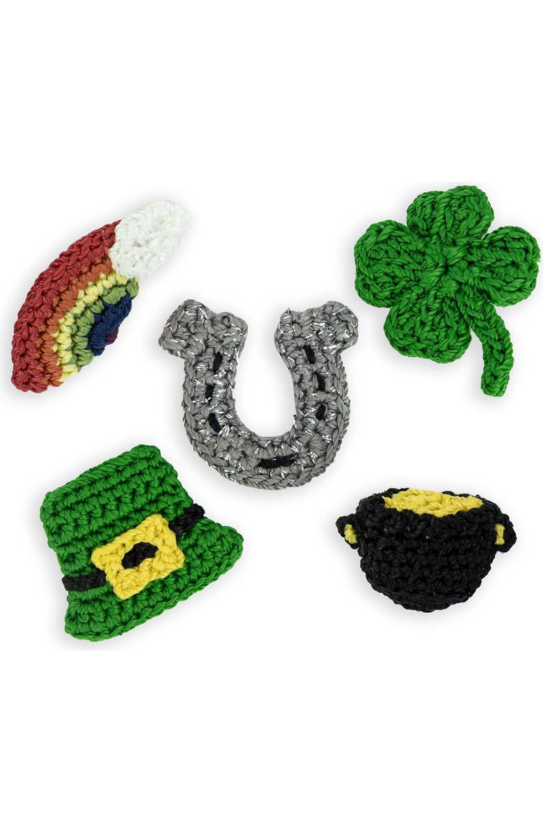 The Sak Yarnicharmz 5 Pack Crochet Pins, Main, color, St Pattys