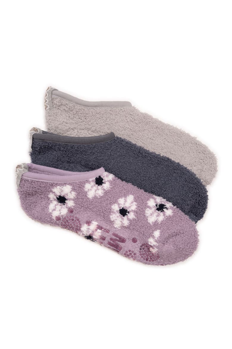 Ballerina Cozy Socks with Grippers, 3 Pair Pack, Main, color, Purple/Twilight