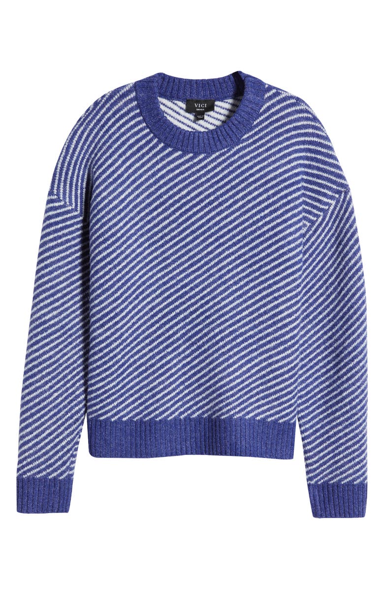 VICI Collection Mallory Stripe Crewneck Sweater, Alternate, color, 