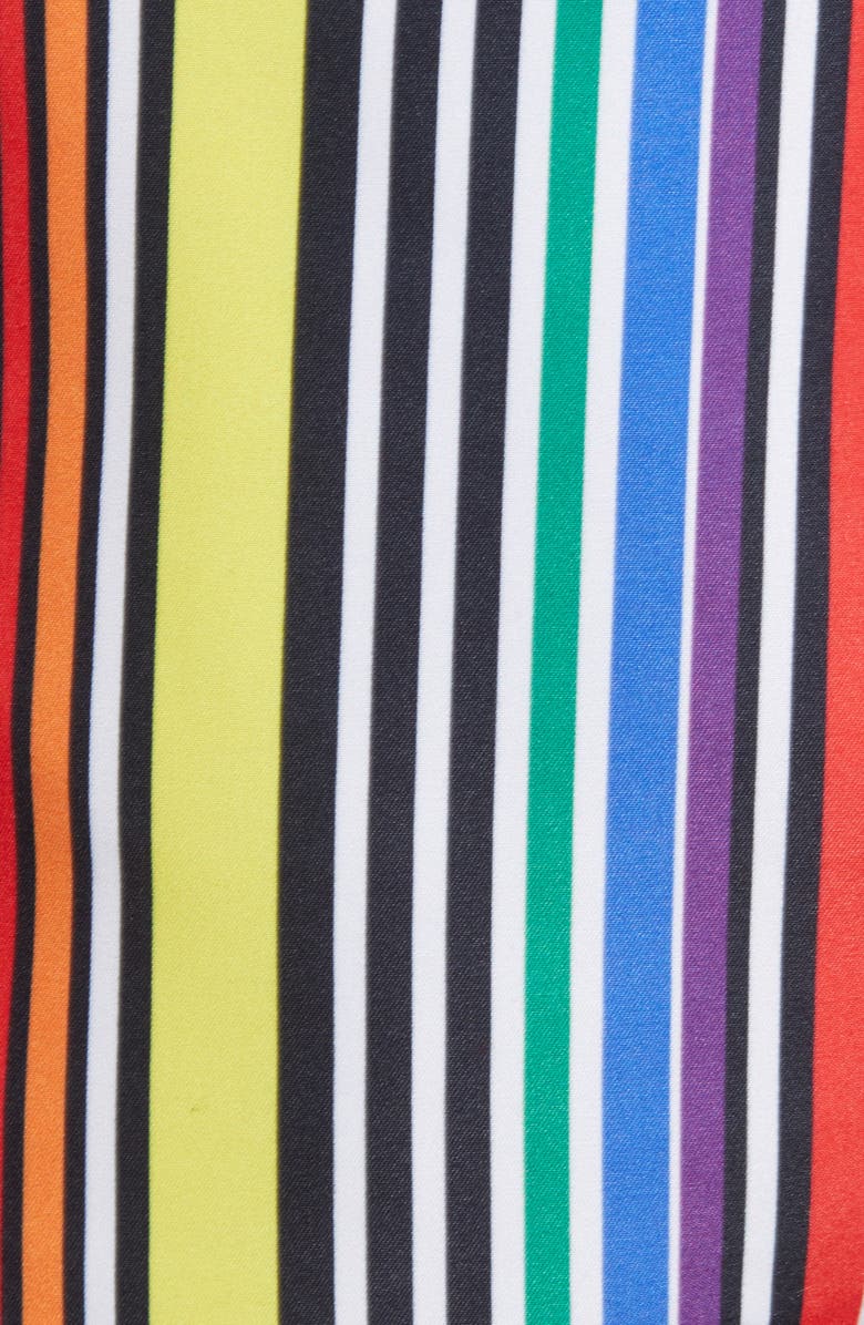 Topman Pride Stripe Swim Trunks, Alternate, color, 