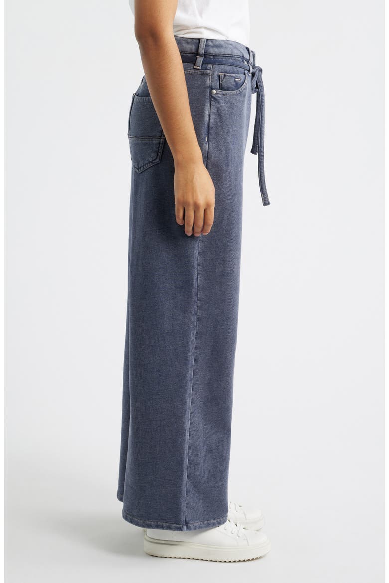 Wide Leg Drawstring Waist Knit Jeans, Alternate, color, INDIGO