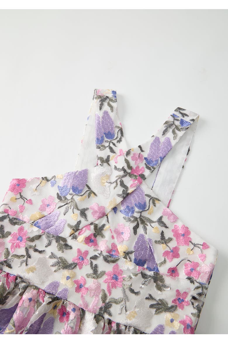 Mariah Embroidered Halter Neck Dress, Alternate, color, Floral