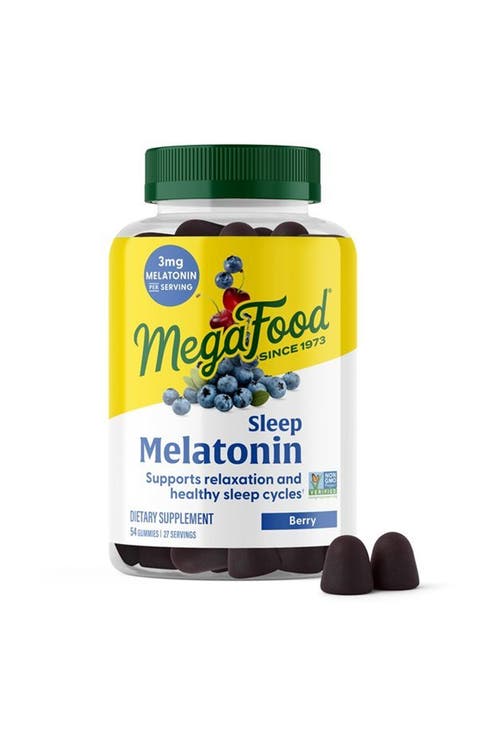 Sleep Melatonin Gummies, 3mg Melatonin per Serving, Non-GMO, Vegan, 54 Berry Gummies