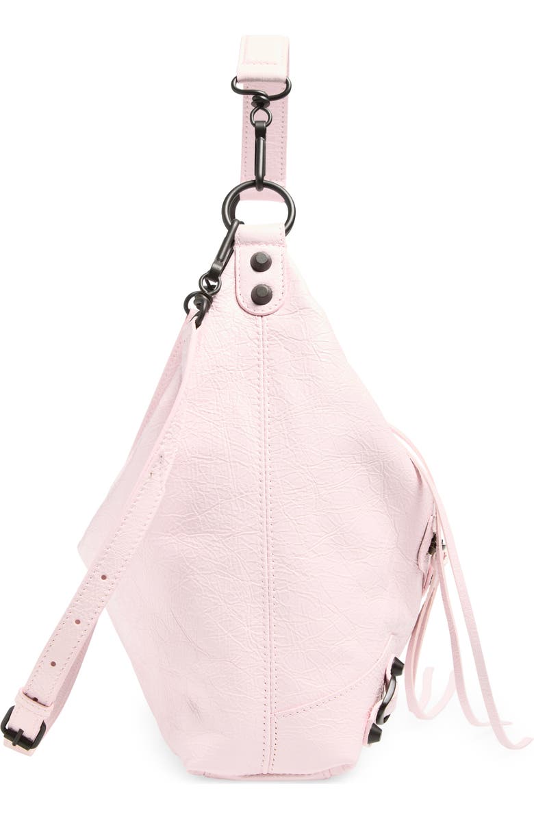 Balenciaga Small Le City Crinkle Leather Hobo Bag, Alternate, color, 5723 Petal Pink