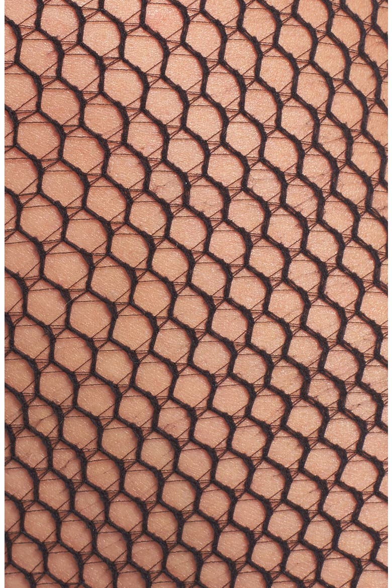 Halogen® Fishnet Tights, Alternate, color, BLACK