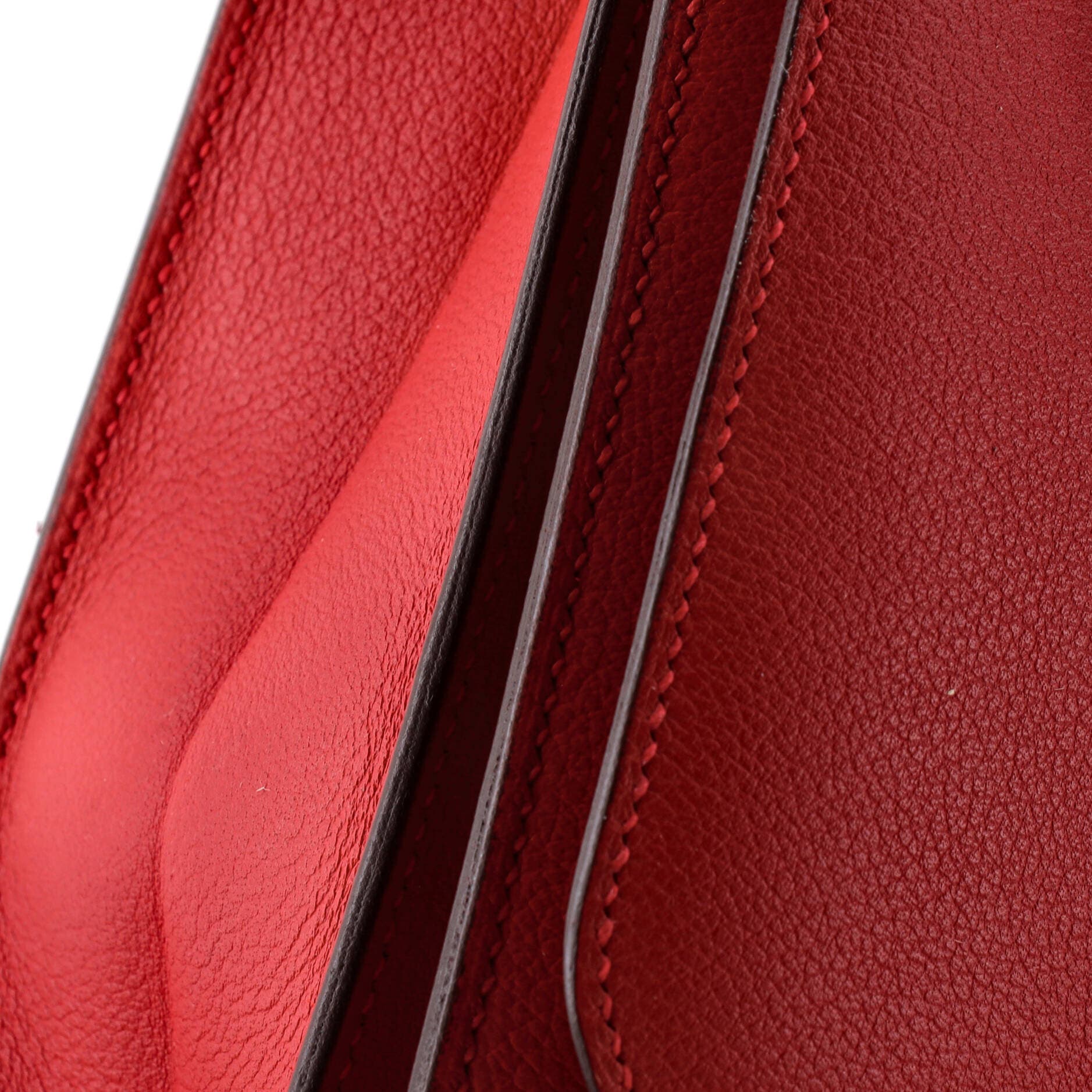 Pre-Owned Hermes 2002 Shoulder Bag Evercolor 20, Alternate, color, Rouge Casaque