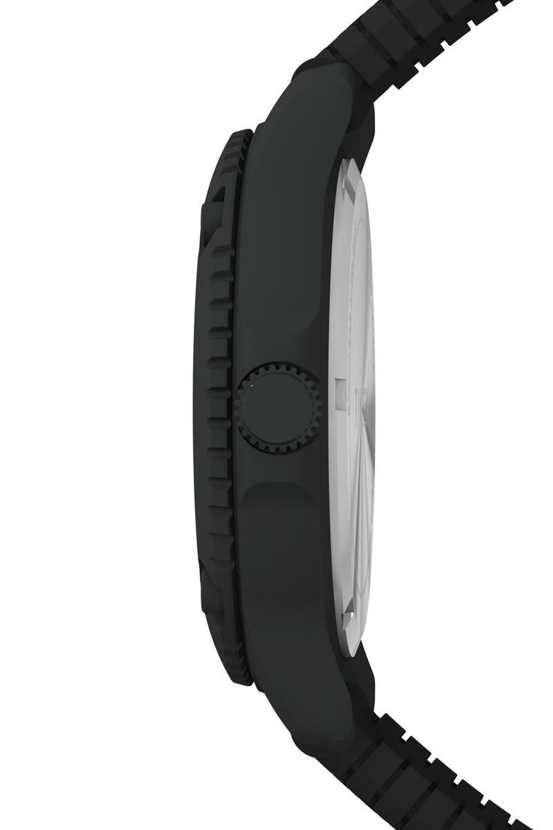 Expedition Timberline Silicone Strap Watch, 42mm, Alternate, color, BLACK