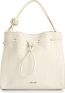 Velez Embossed Leather Bowling Bag