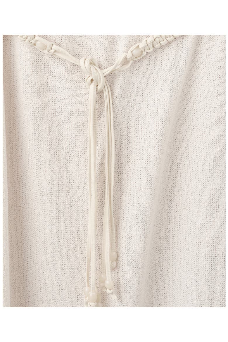 Halter Knit Dress with Belt, Alternate, color, ECRU