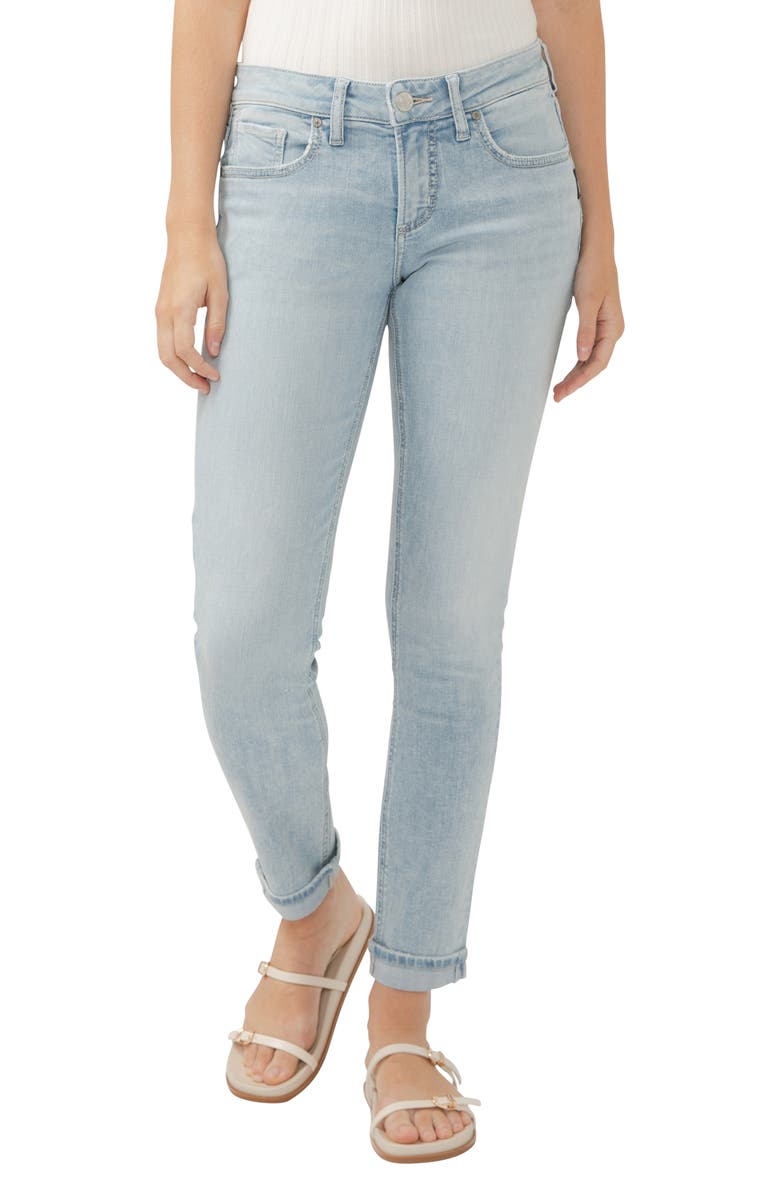 Silver Jeans Co. Girlfriend Jeans, Main, color, Indigo