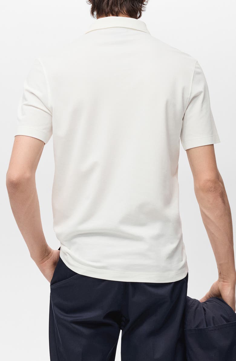 MANGO Slim Fit Johnny Collar Cotton Blend Piqué Polo, Alternate, color, 