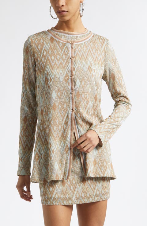 McKenna Diamond Jacquard Cardigan