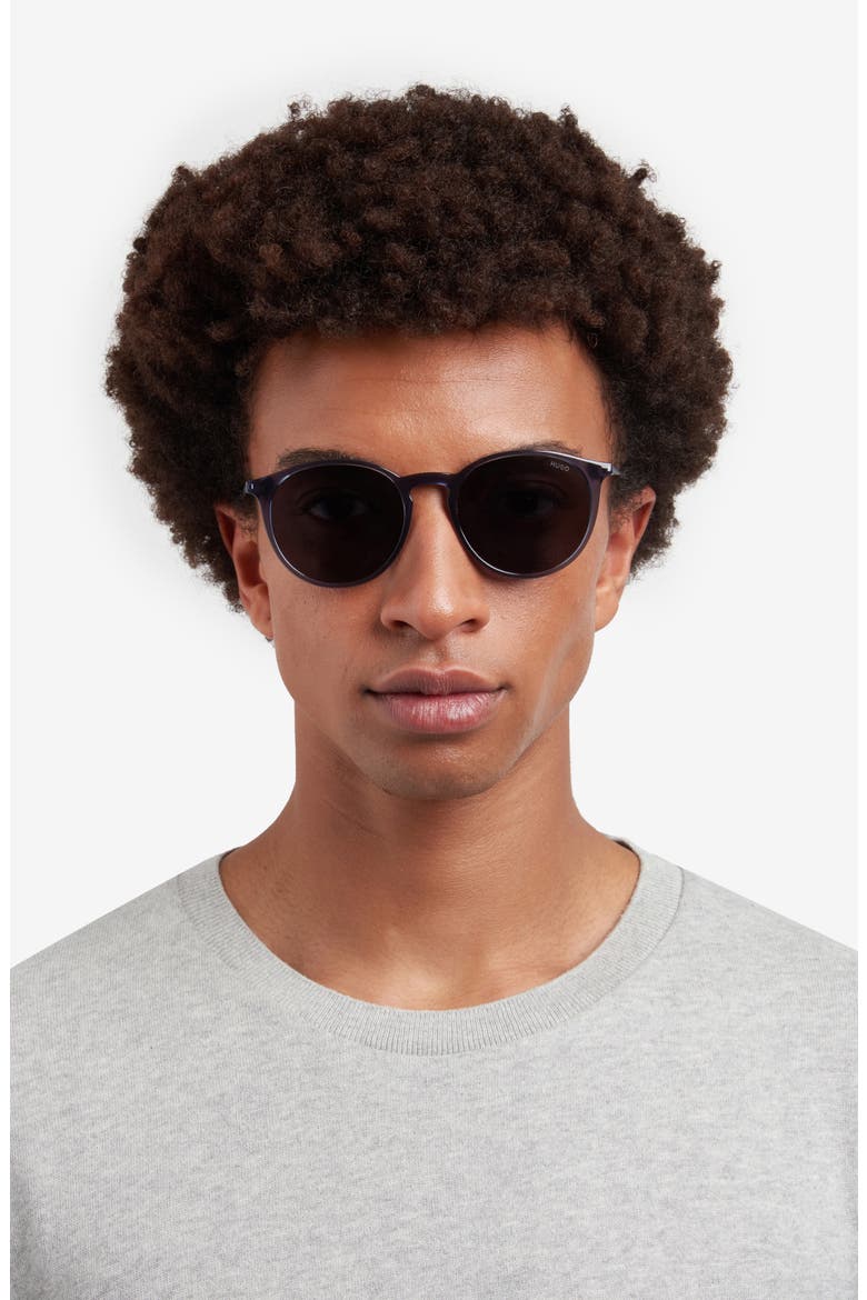 51mm Round Sunglasses, Alternate, color, BLUE SILVER