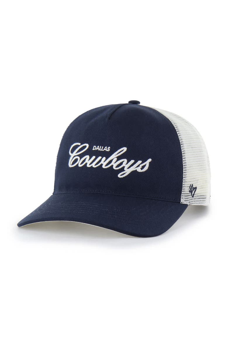 Men's '47  Navy Dallas Cowboys Foundation Trucker Hitch Adjustable Hat, Alternate, color, Navy