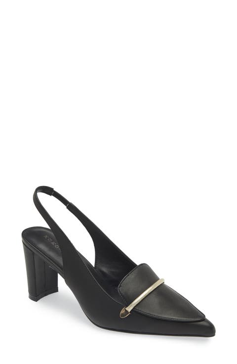 Parisa Slingback Pointed Toe Bit Loafer Pump (Women)