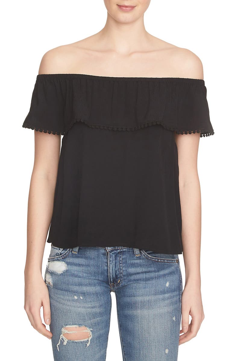 1.STATE Ruffle Off the Shoulder Top, Main, color,