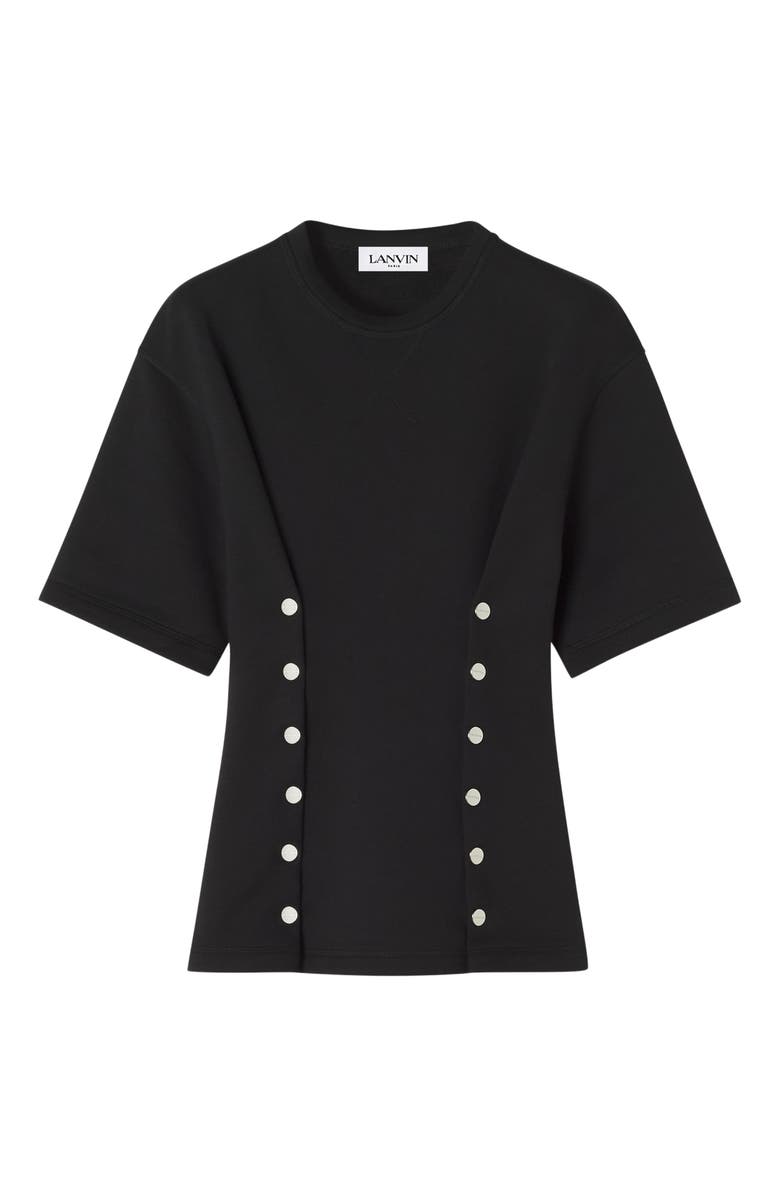 Lanvin Cotton Fleece And Cashmere T-Shirt, Alternate, color,