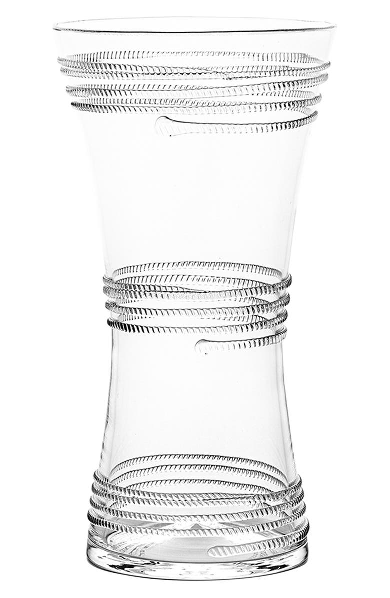 Juliska Ella 14-Inch Corset Vase, Main, color, Clear