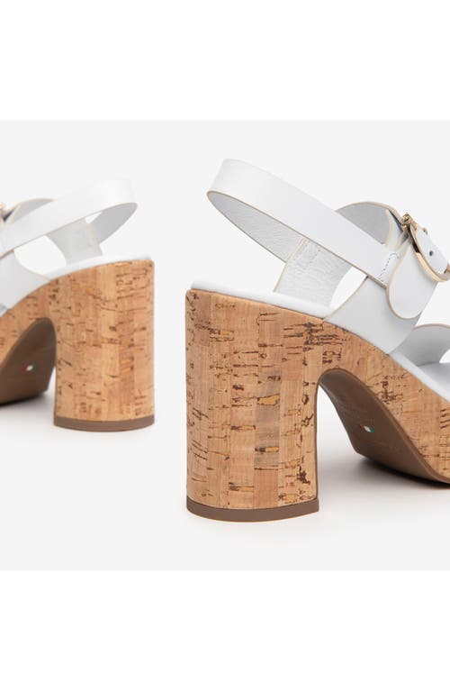 Nerogiardini Slingback Platform Sandal In White
