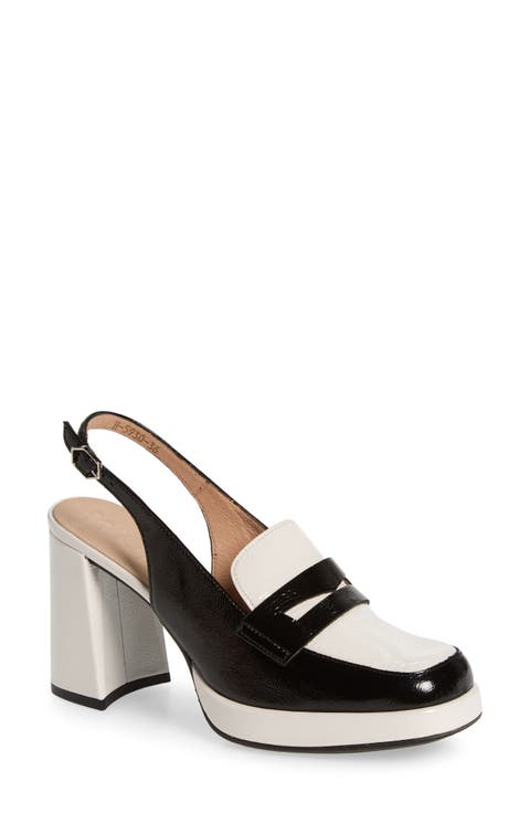 Amelia Block Heel Leather Pump (Women)