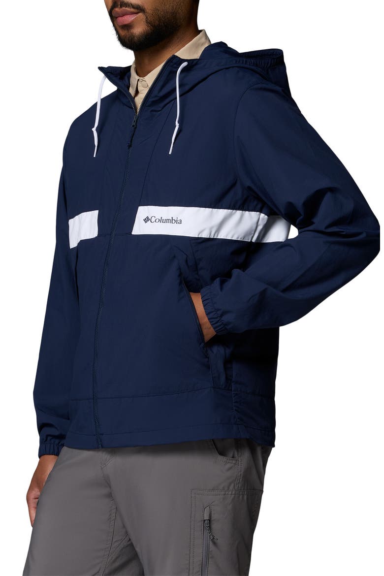 Spire Valley Water Repellent Windbreaker, Alternate, color, COLLEGIATE NAVY/ WHITE