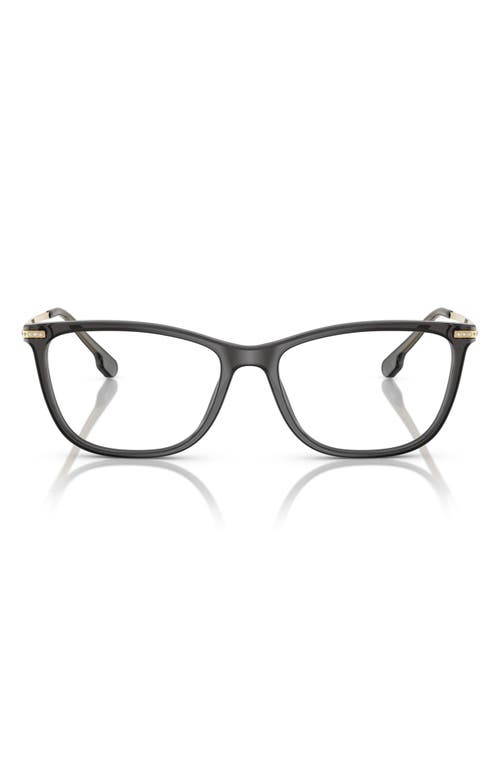 Versace 54mm Cat Eye Optical Glasses In Shiny Black