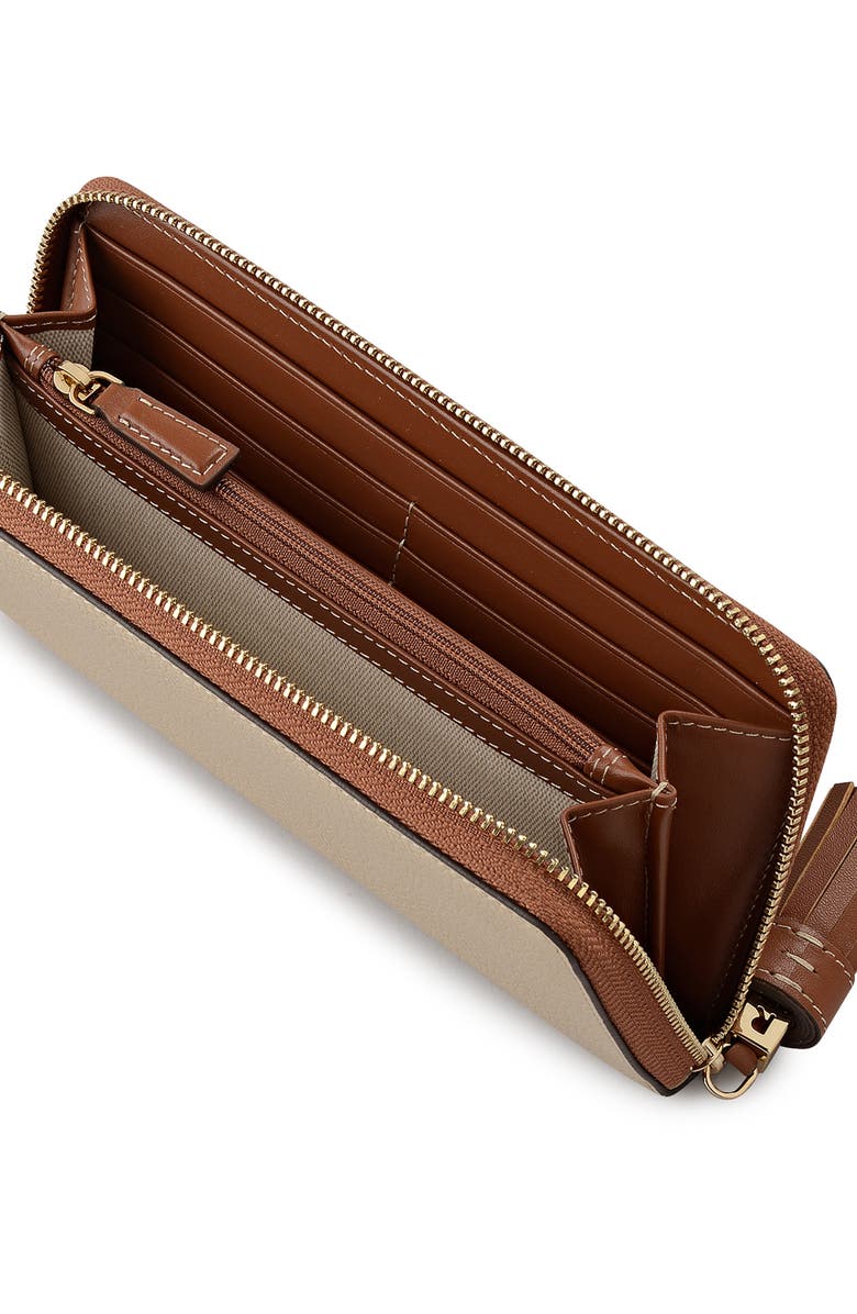 Radley Large Noble Alley Leather Wallet, Alternate, color, Porcini