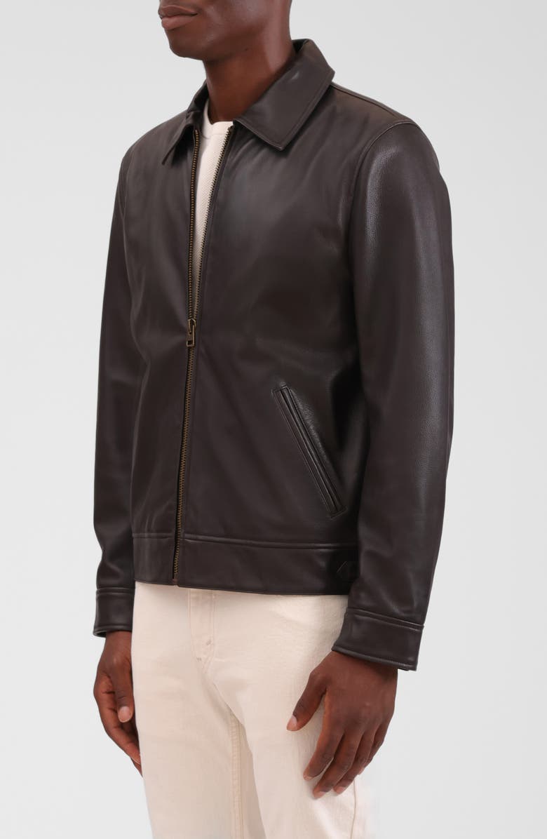 Bagatelle Leather Jacket, Alternate, color, Espresso