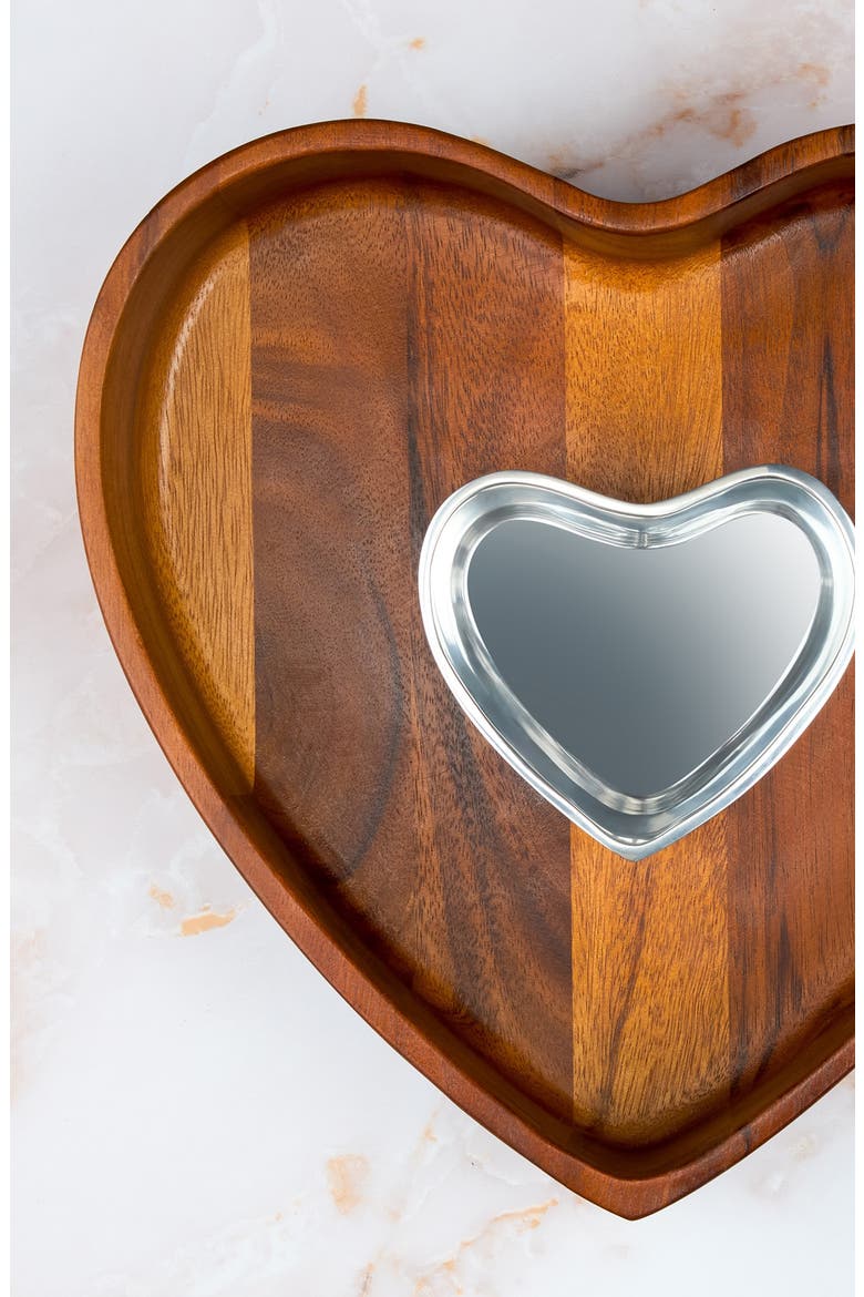 Eat Your Heart Out Chip & Dip Set, Alternate, color, BROWN