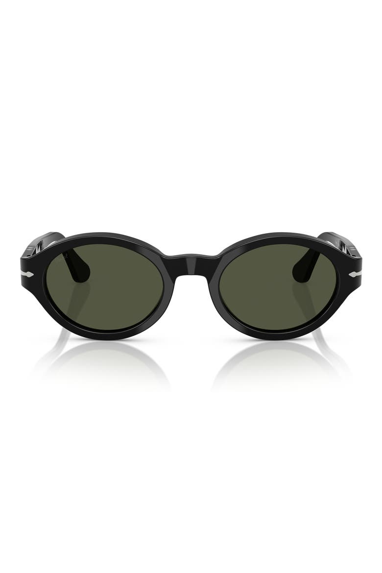 Loris 51mm Oval Sunglasses, Main, color, BLACK / GREEN